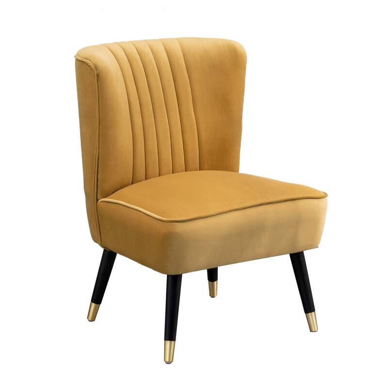 Gold 26" Polyester Accent Chair