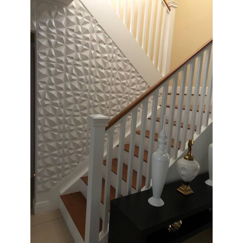 Art3d 3D Wall Panels PVC Diamond Design (32 Sq.Ft)