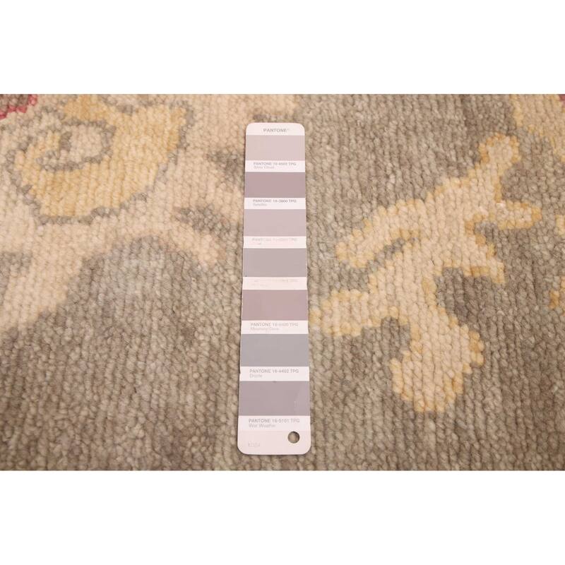 ECARPETGALLERY Hand-knotted Modern Oushak Grey Wool Rug - 8'11 x 12'0