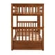 preview thumbnail 9 of 12, Twin-Over-Twin Bunk Bed with 2 Storage Drawers, Solid Wood Bunk Bed w/Guardrail & Built-in Ladder, for Kids Teens Adult, Walnut