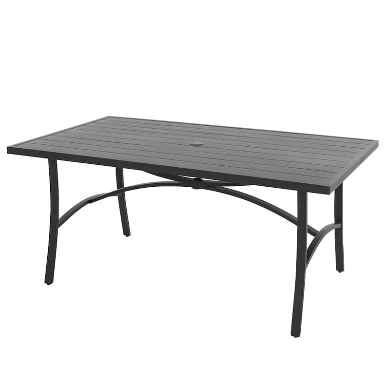 7-Piece Outdoor Aluminum Dining Set with Swivel Design