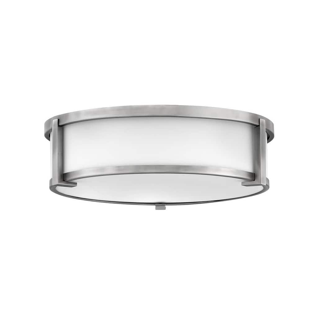 Hinkley Lighting Lowell 3 Light 16" Wide Flush Mount Drum Ceiling