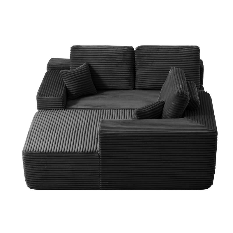 105" Cloud Sectional Couch with L-Shape Chaise,Modern Modular Sofa with Deep Seat, Upholstered Couches for Living Room