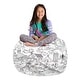 preview thumbnail 67 of 192, Kids' Stuffed Animal Storage Bean Bag Chair Cover or Toy Organizer 38 Inches Large - Canvas Coloring Fabric - Fun World