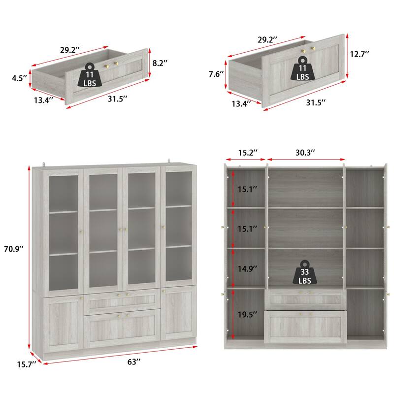 Elegant White Modular Bookcase: Stylish and Flexible Storage Solution for Your Home