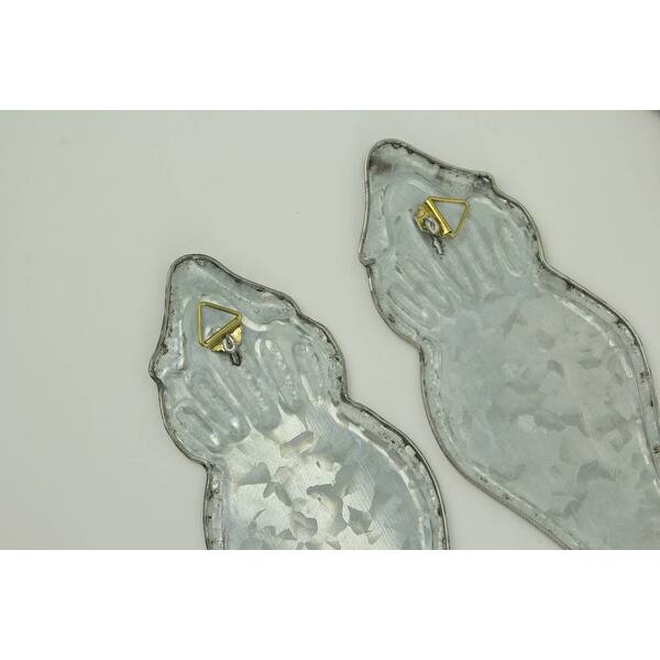 Shop Extra Large Galvanized Metal Fork Spoon Knife Farmhouse Kitchen Decor Wall Hanging Set On Sale Overstock 29965205