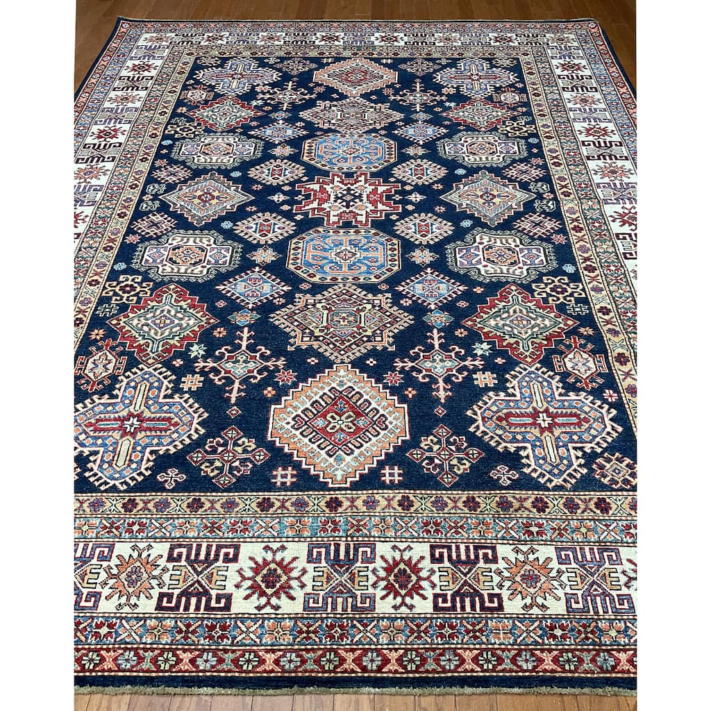 HERAT ORIENTAL Handmade Super Kazak Wool Rug - 7'10" x 9'10"
