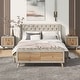 preview thumbnail 22 of 56, 4 Pcs Bedroom Sets Platform Bed with 2 Nightstands and Storage