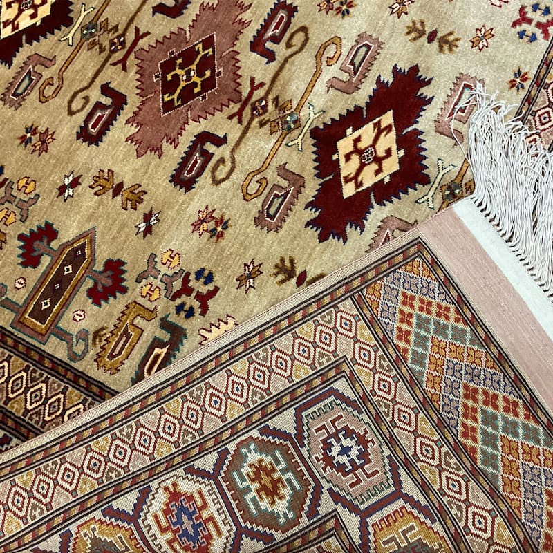 HERAT ORIENTAL Handmade Turkoman Wool & Silk Rug - 3'10" x 5'6"