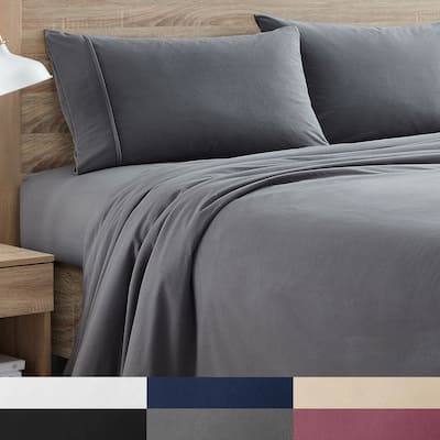 Sweet Home Collection Solid Flannel Sheets Warm and Cozy Extra Deep Pockets