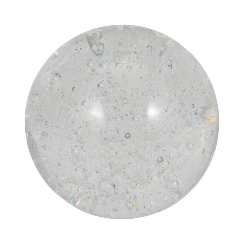 Sagebrook Home Clear Crystal Ball - Elegant Decorative Object For Home Display