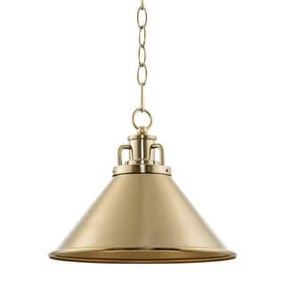 1-Light large pendant light Cool brass light fixture Modern home lighting
