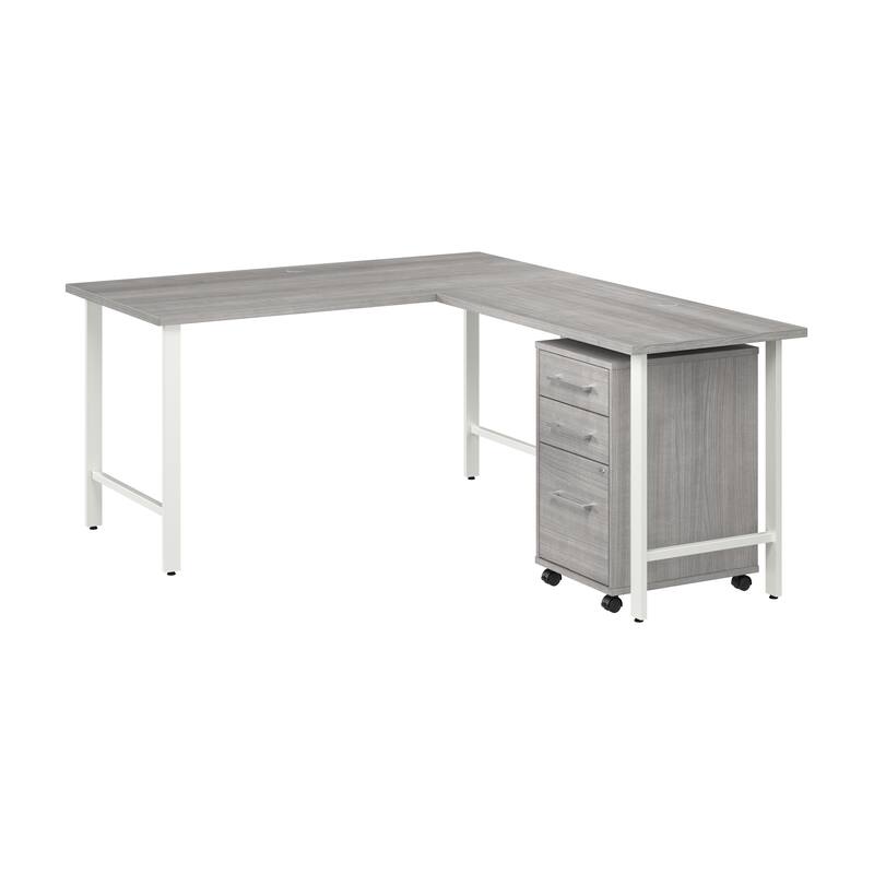 Bush Business Furniture Hustle 60W x 30D L Shaped Desk with Drawers