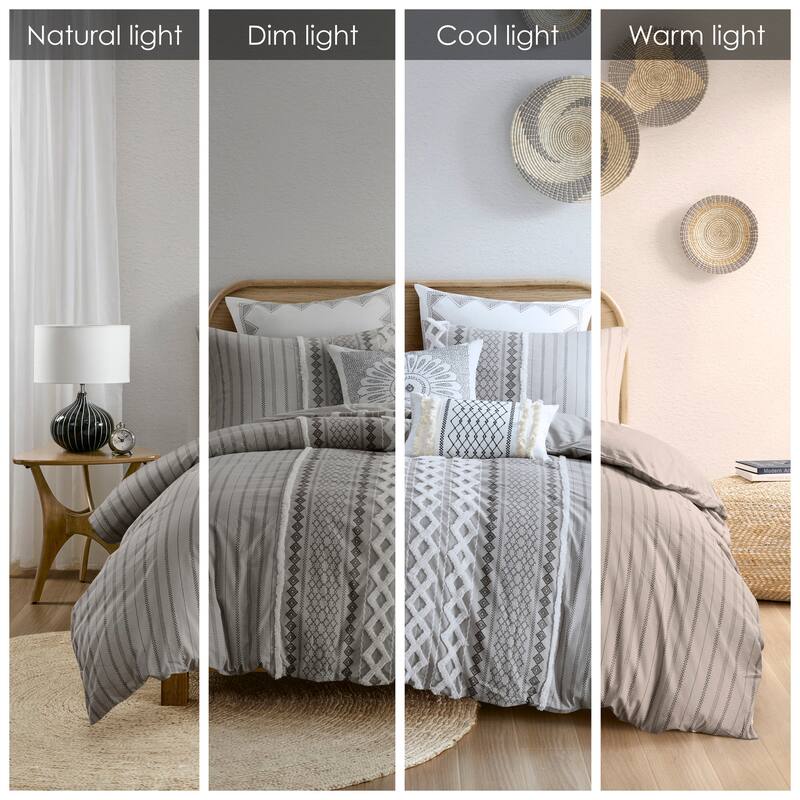 INK+IVY Imani Cotton Printed Comforter Set with Chenille