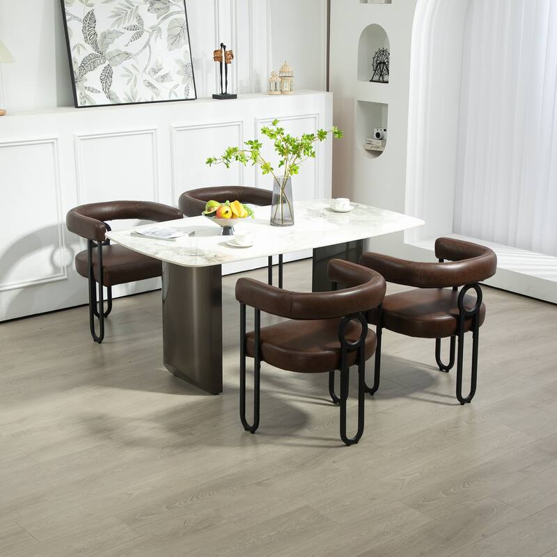 Modern PU Upholstered Accent Chair for LIving Room or Dining