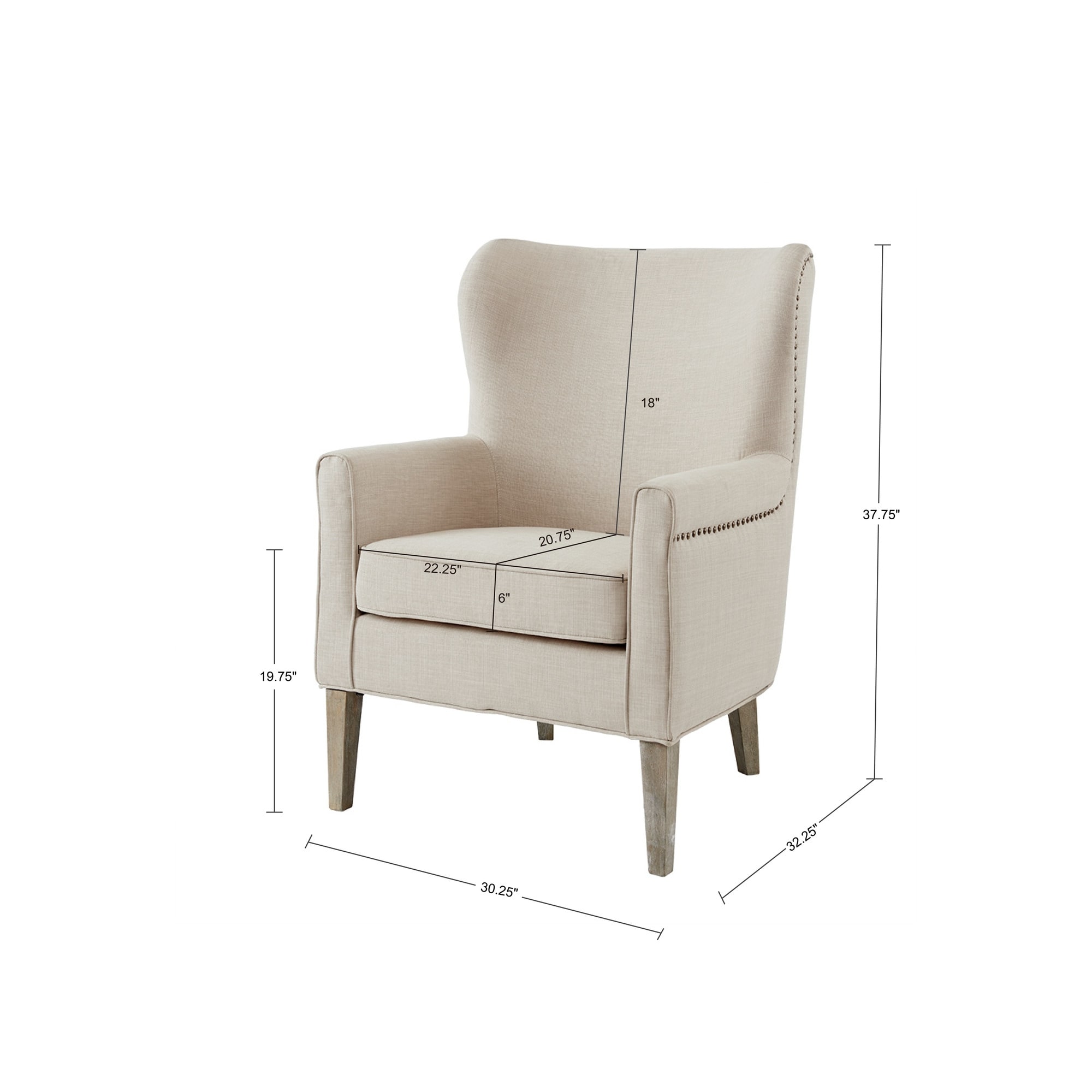 Madison park halford 2025 accent wingback chair