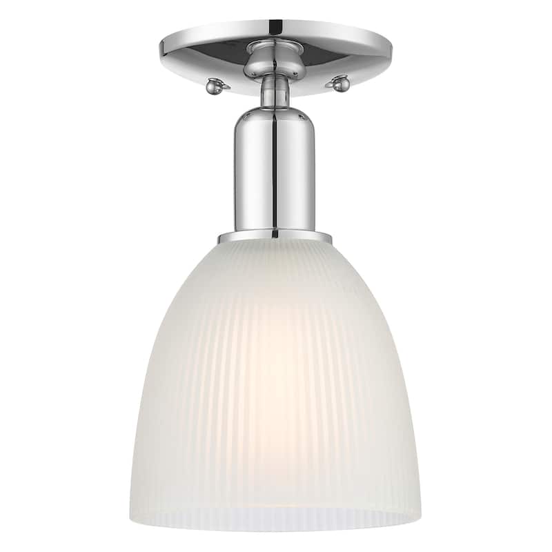 Innovations Lighting 716-1C-11-6 Castile Semi-Flush Castile 6" Wide - Polished Chrome / White