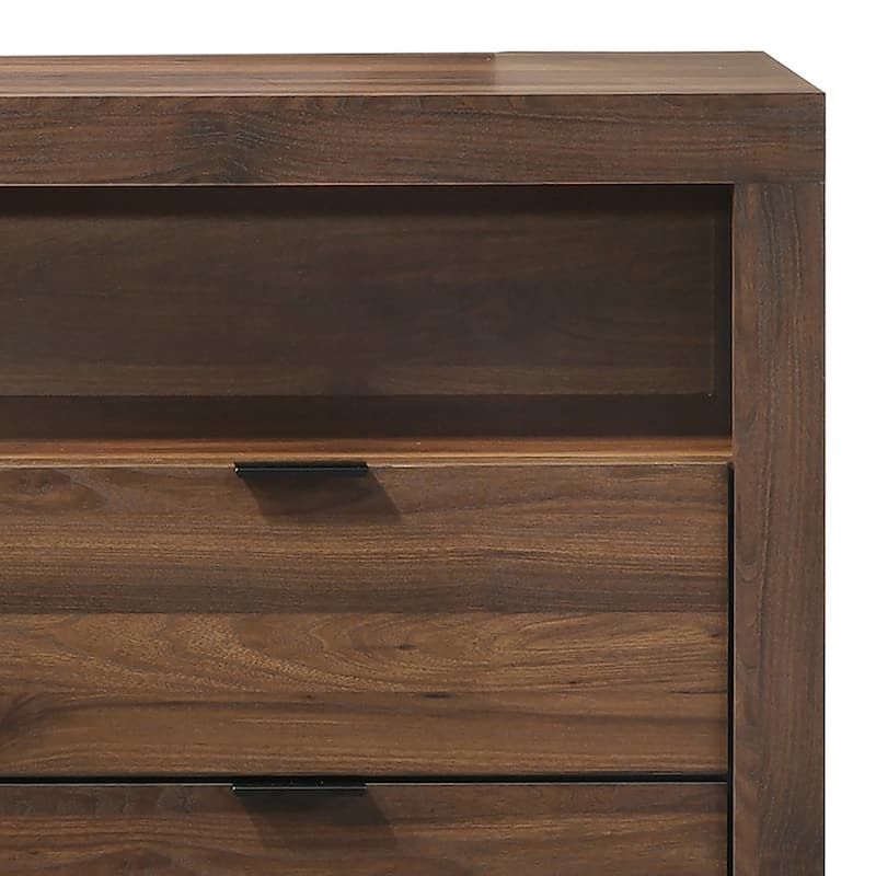 Furniture of America Merro Modern 4-Piece Solid Wood Bedroom Set