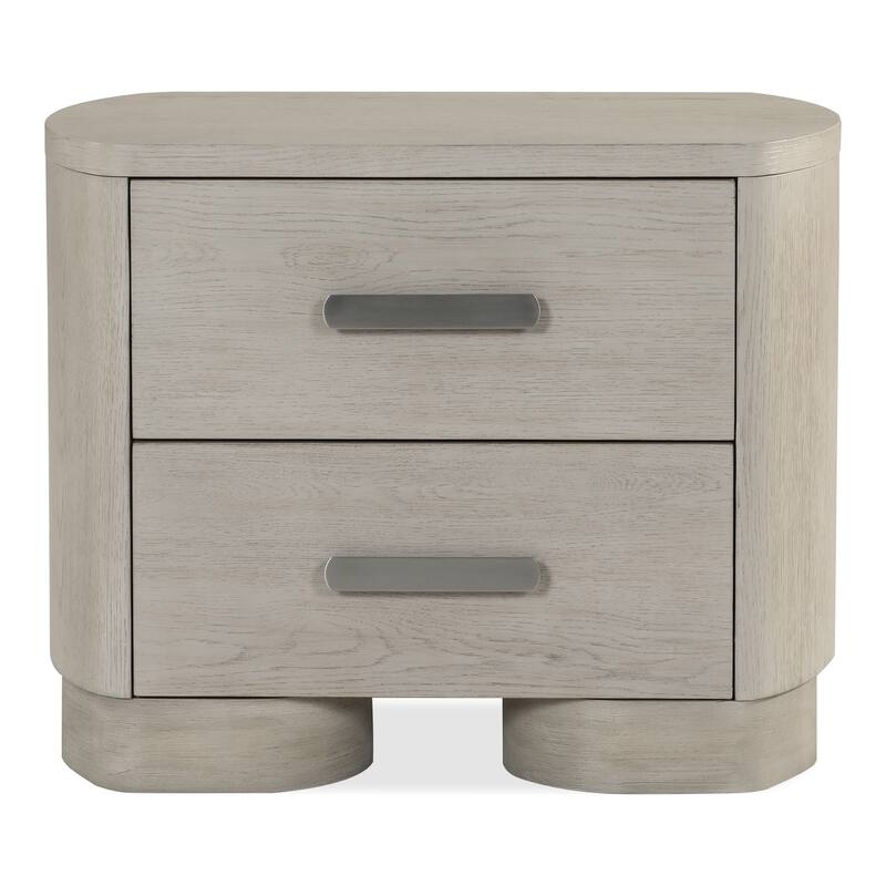 Furniture of America Weegin Modern 4-Piece White Oak Wood Panel Bedroom Set