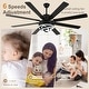 preview thumbnail 24 of 34, Bella Depot 72" Gold Large Ceiling Fan with Light and Remote 6-Speed Gold Modern Fandelier DC Motor