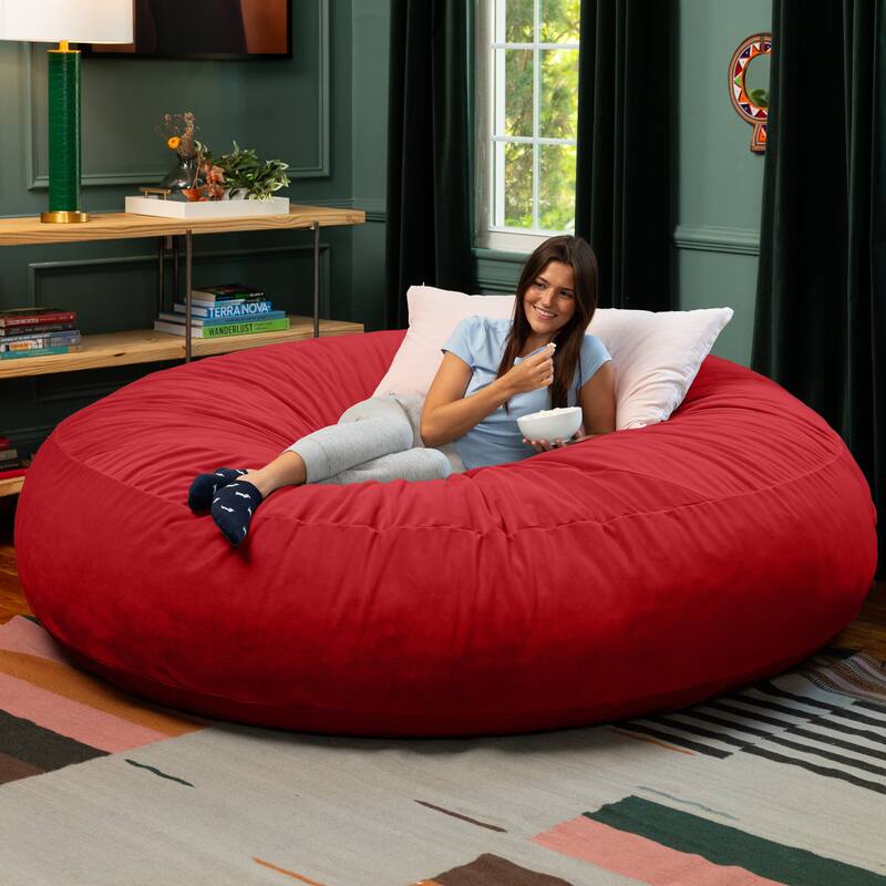 Jaxx Cocoon 7 Ft Giant Bean Bag Sofa and Lounger for Adults, Lush Velvet
