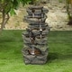 preview thumbnail 1 of 9, Outdoor Rock Waterfall Fountain Cascading Floor Water Feature forPatio
