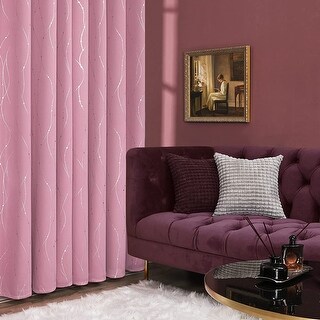 Deconovo Colorful Silver Line and Dots Curtains 38 Width(2 Panel) - Bed ...