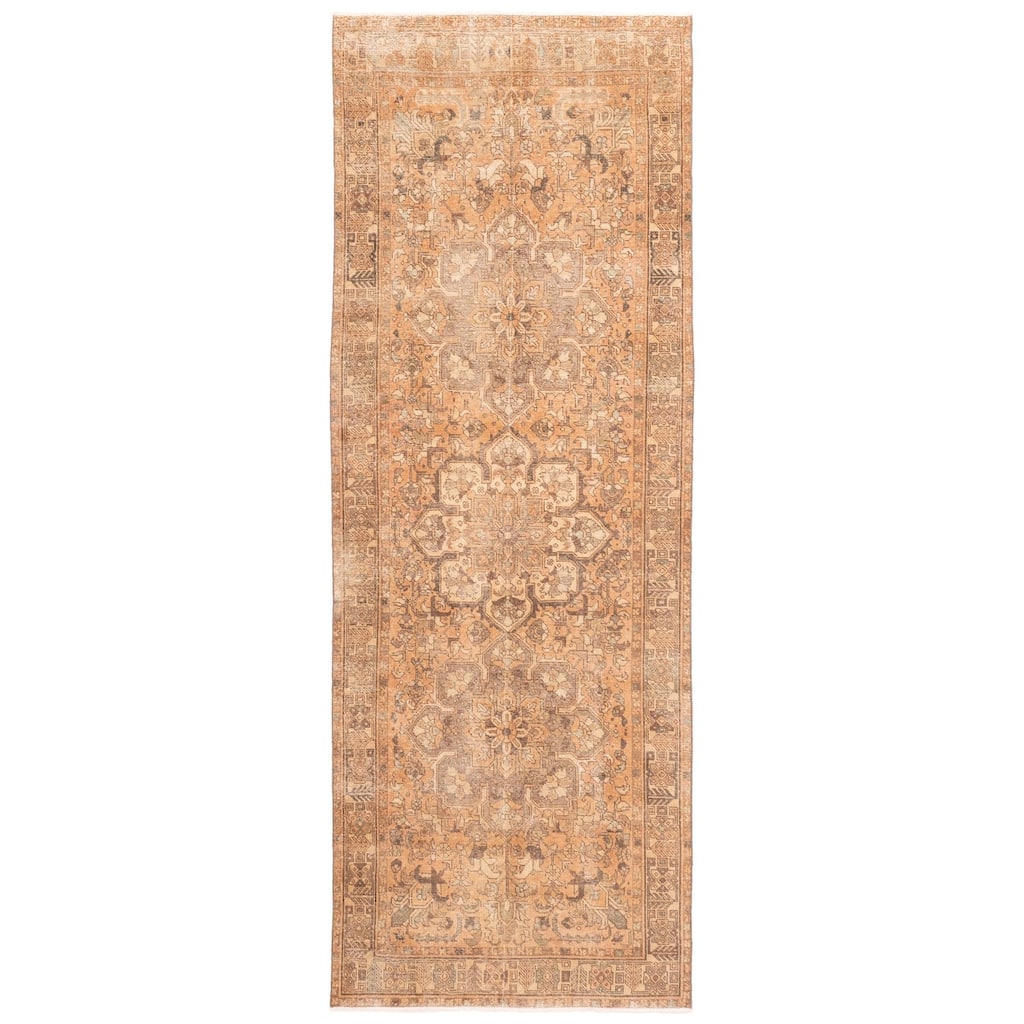 ECARPETGALLERY Hand-knotted Antalya Vintage Copper Wool Rug - 4'9 x 13'0