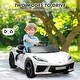 preview thumbnail 17 of 33, 12V Kids Ride on Car, Licensed Corvette Battery Powered Car, Toddles Electric Sports Car Toy with Remote Control White