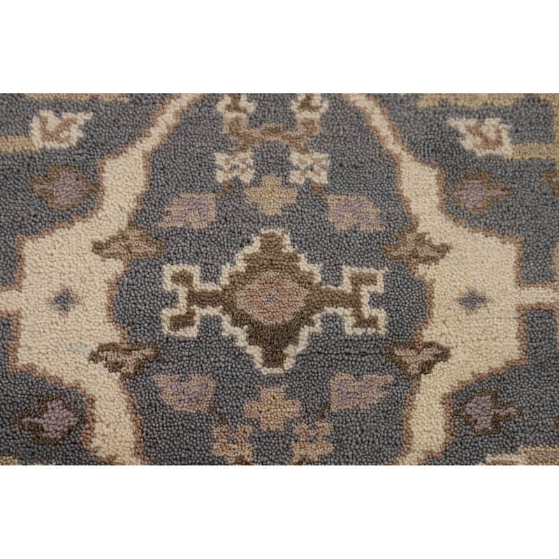 Gray Oushak Oriental Accent Rug Handmade Wool Carpet - 2'7"x 6'1"