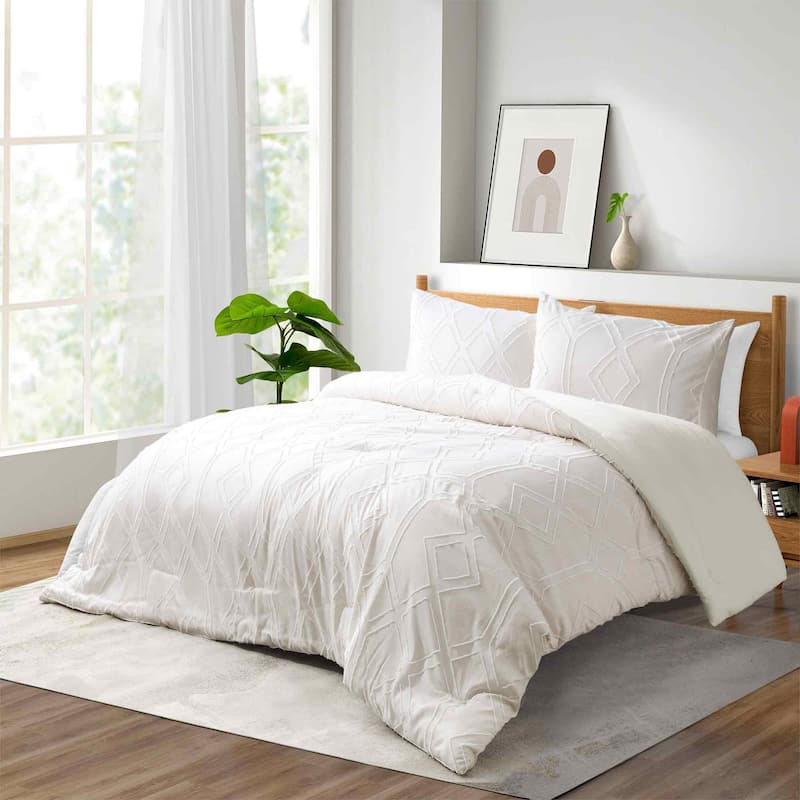 All Season Tufted Clipped Down Alternative Comforter Set