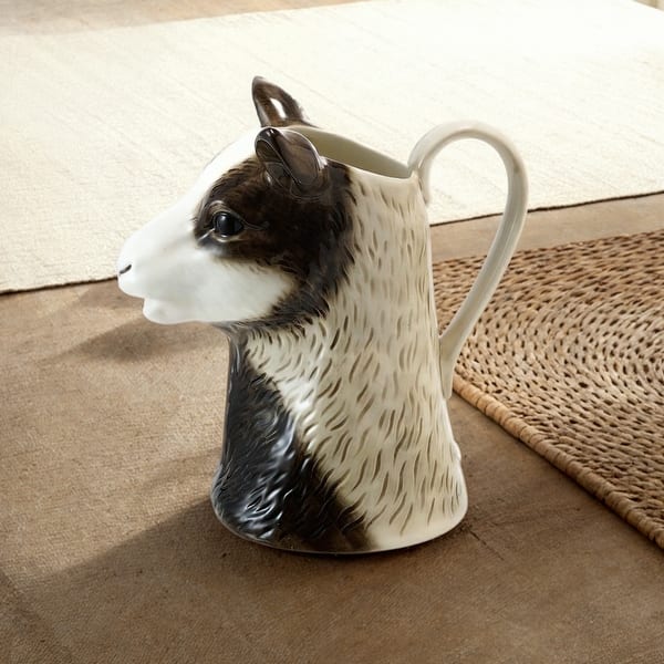Stoneware Goat Shaped Pitcher - 6.5