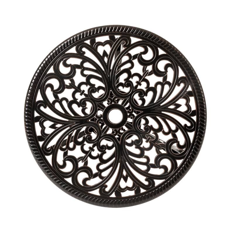 Christopher Knight Home - Aluminium Outdoor Patio Side Table with Decorative Design