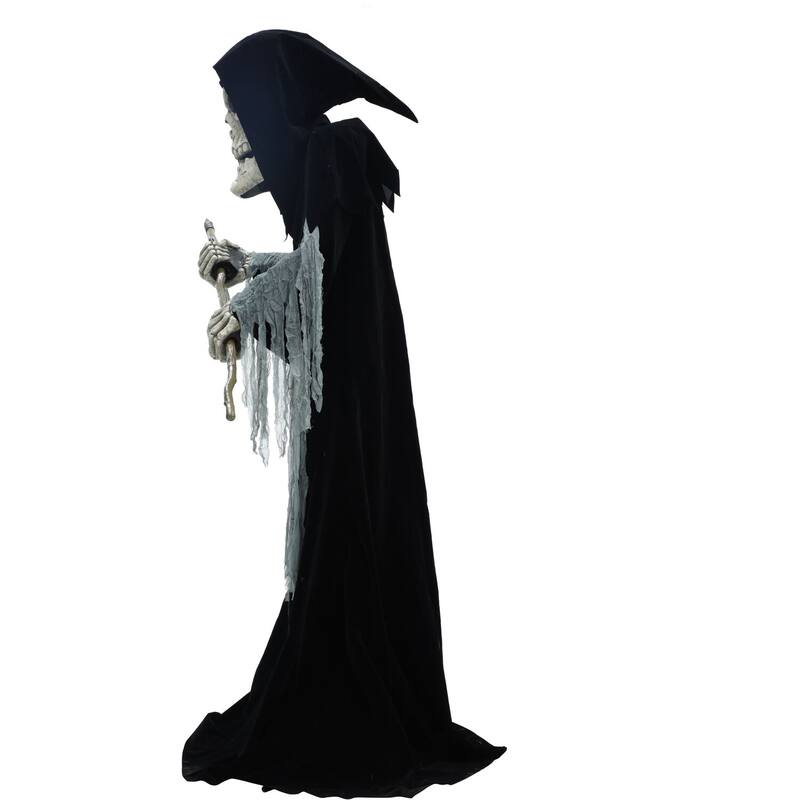 Haunted Hill Farm 8.5-Ft. Tall Motion-Activated Ginormous Reaper, Premium Talking Halloween Animatronic