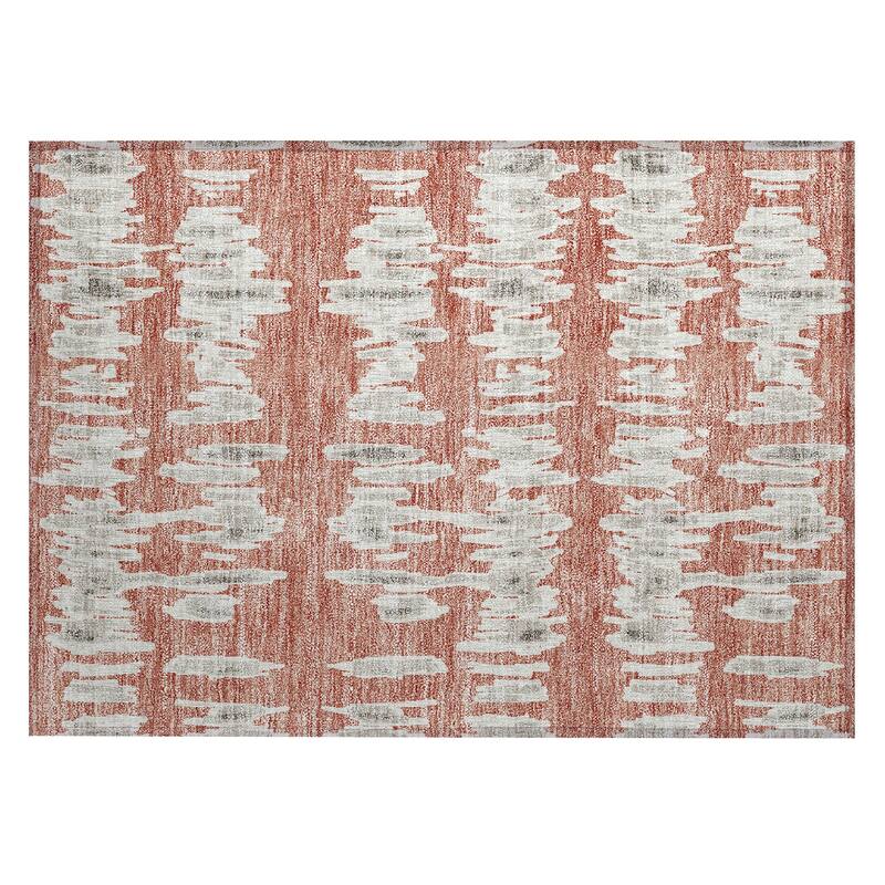 Machine Washable Indoor/ Outdoor Chantille Abstract Contemporary Rug
