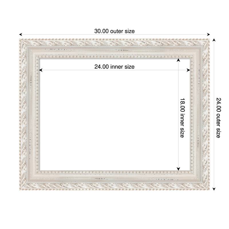 Amanti Art Opera Off White Framed Dry Erase Magnetic Board - 30 x 24 in