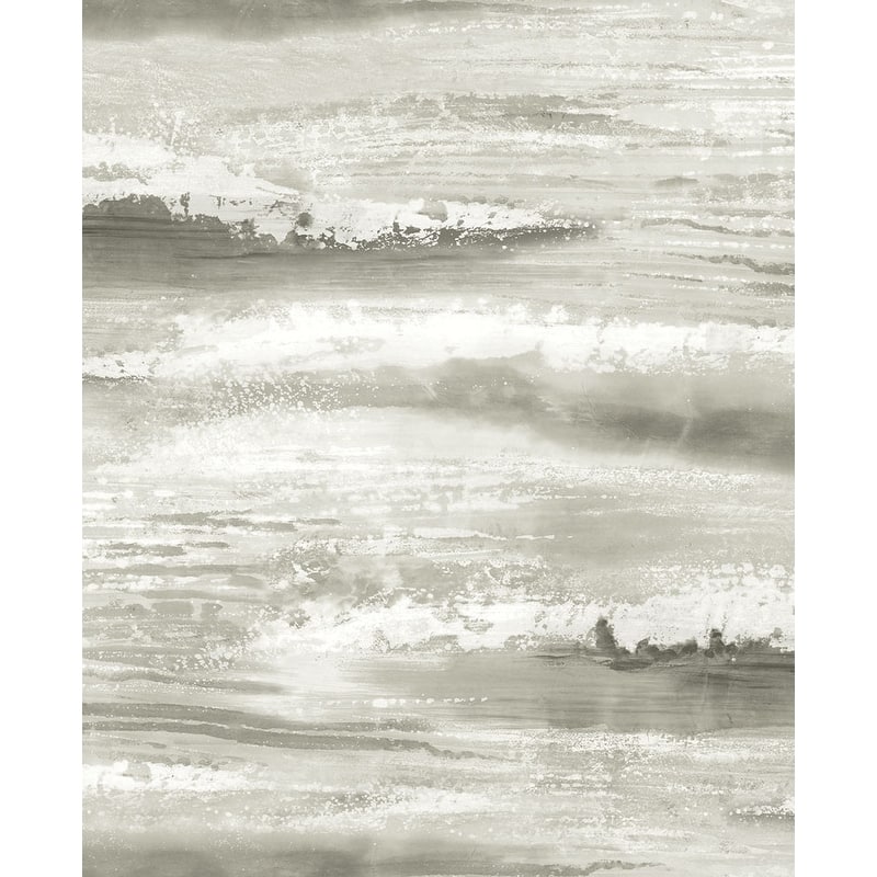Seabrook Designs Moseley Waves Abstract Unpasted Wallpaper - 20.5 in. W x 33 ft. L - Grey