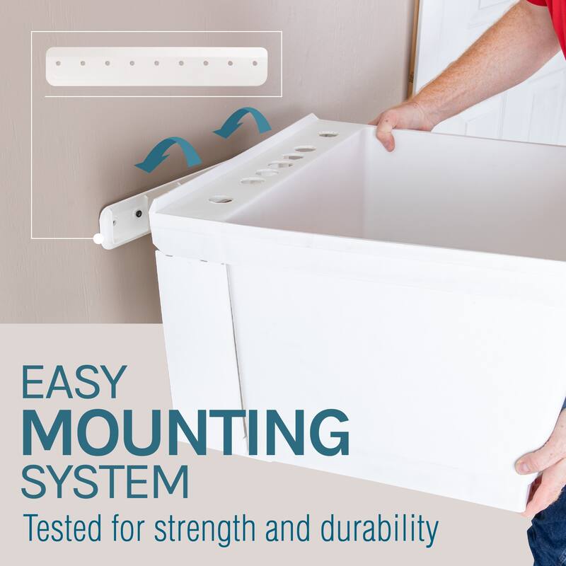 TEHILA 19-Gallon Wall-mounted Utility Sink 22.88 in. W with Drainage Kit