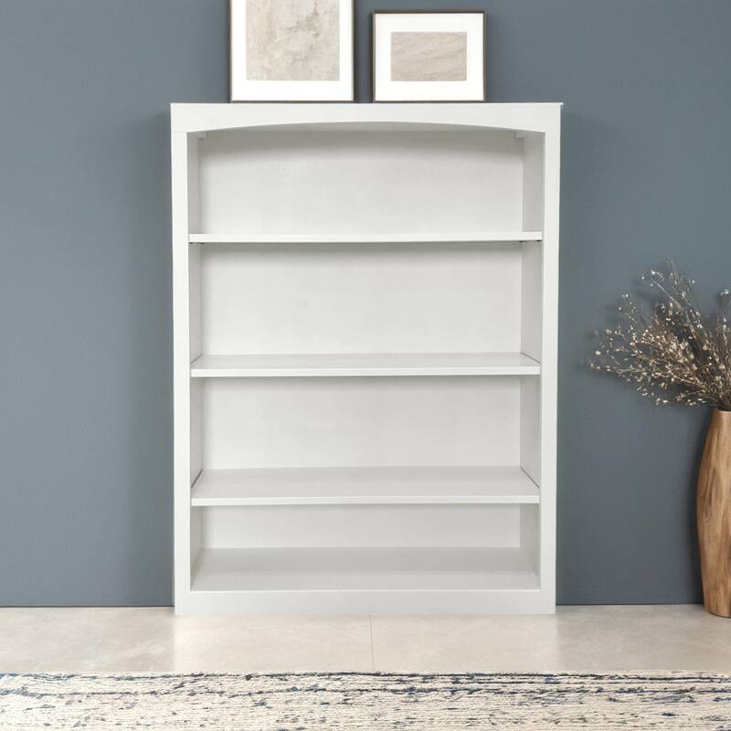 Arch+Haven Solid Wood Bookcase 36 x 48 - Linen White