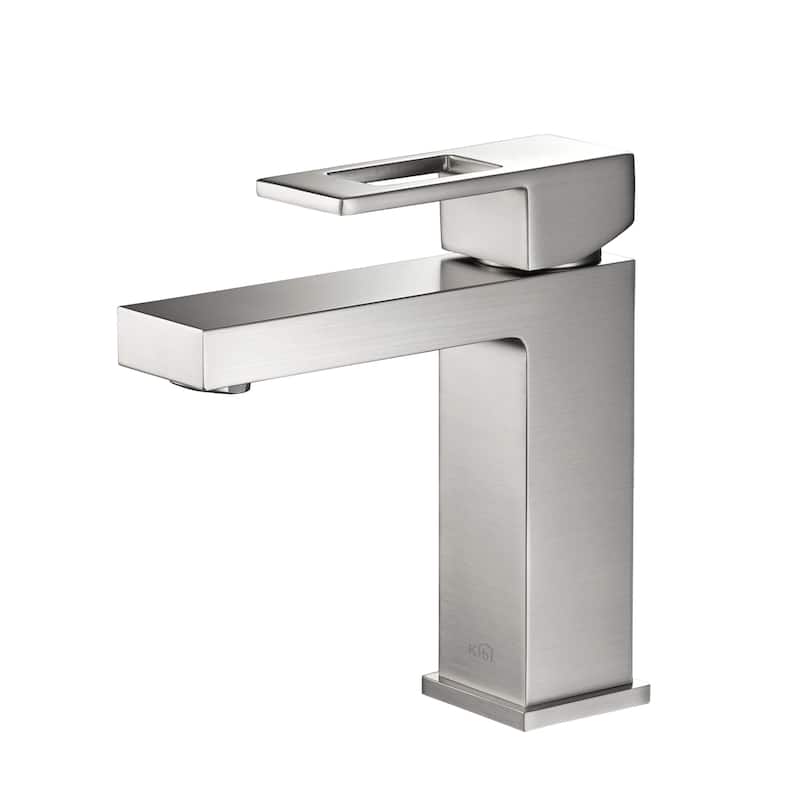 Cubic Single Handle Bathroom Vanity Sink Faucet - Chrome