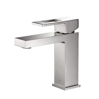 Cubic Single Handle Bathroom Vanity Sink Faucet