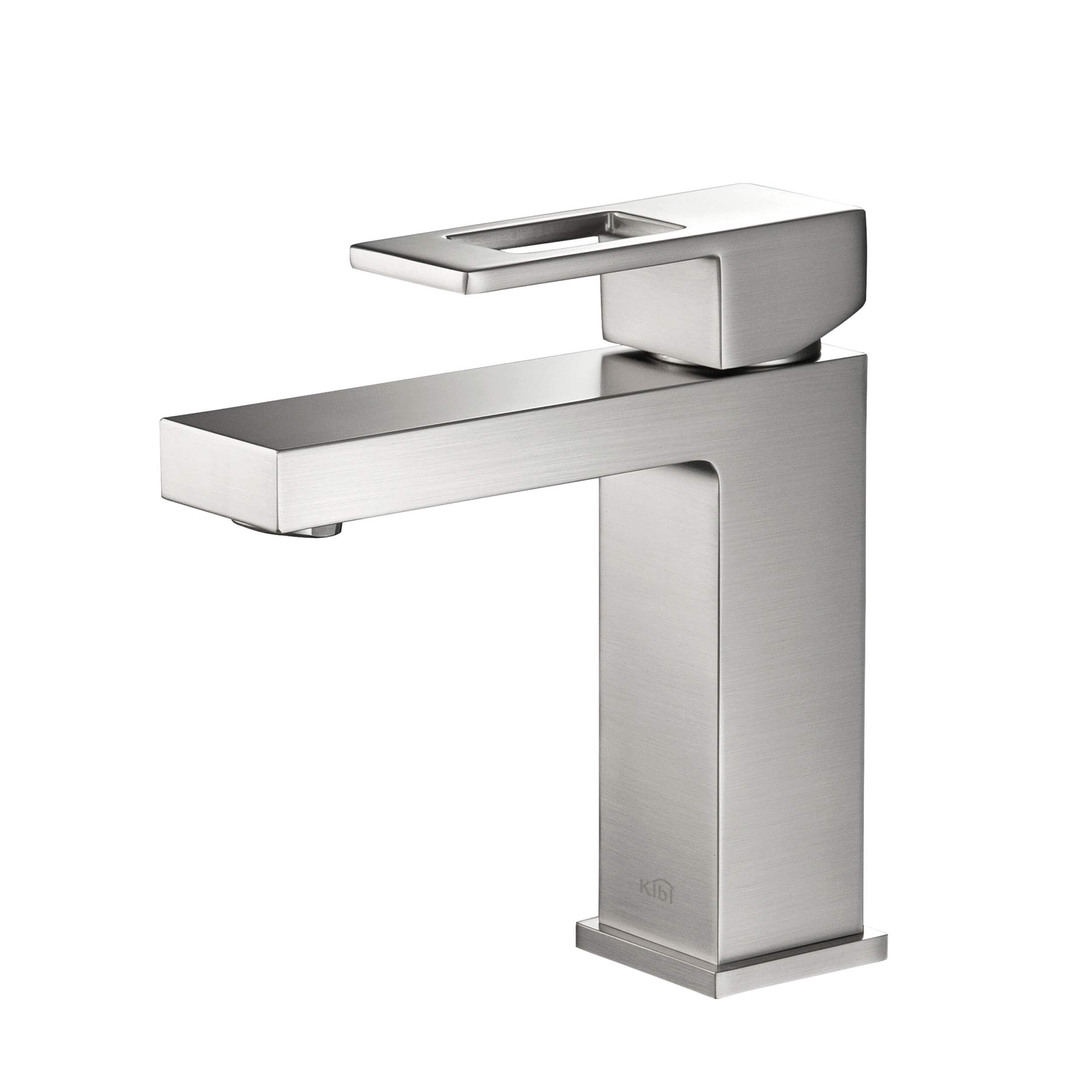 Cubic Single Handle Bathroom Vanity Sink Faucet