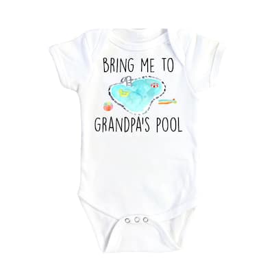 Grandpa's Pool - Baby Boy Girl Clothes Infant Bodysuit Funny Cute Newborn
