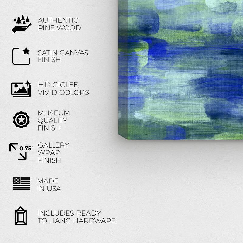 Wynwood Studio Canvas Abstract Rocablu Blue and Modern & Contemporary Wall Art Canvas Print
