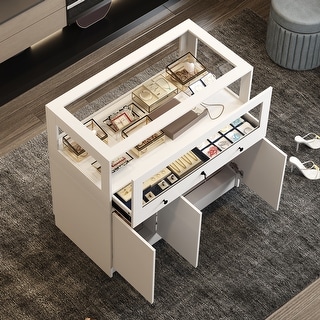 メーカー直売所 Cabinet Display and Jewelry with Secure and Top Glass ニット/セーター