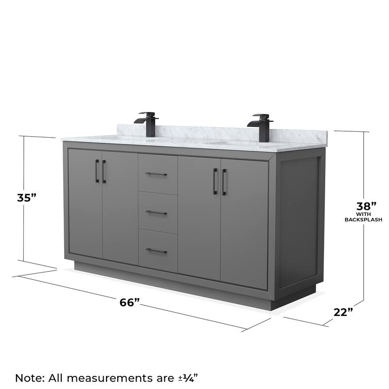 Wyndham Collection WCF1111-66D-NAT-MXX Icon 66" Free Standing Double
