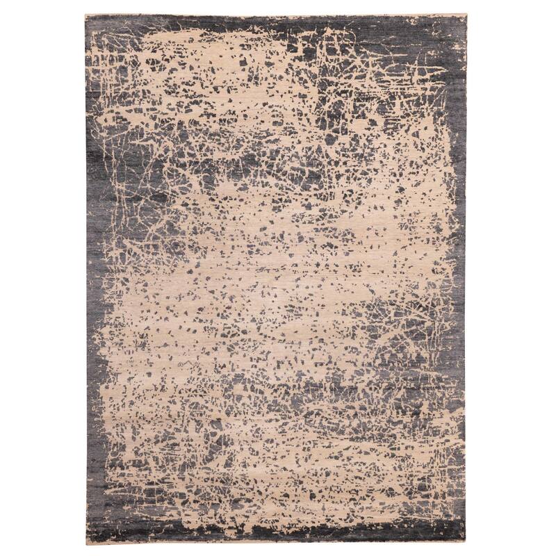 ECARPETGALLERY Hand-knotted Legacy Tan Silk, Wool Rug - 8'10 x 12'2