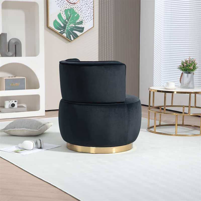360 Degree Swivel Cuddle Barrel Accent Sofa Chairs, Round Armchairs