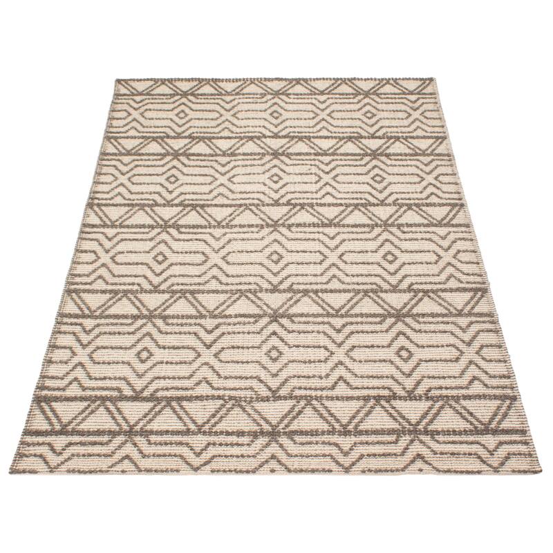 ECARPETGALLERY Braid weave Sienna Tan Wool Rug - 5'1 x 8'0