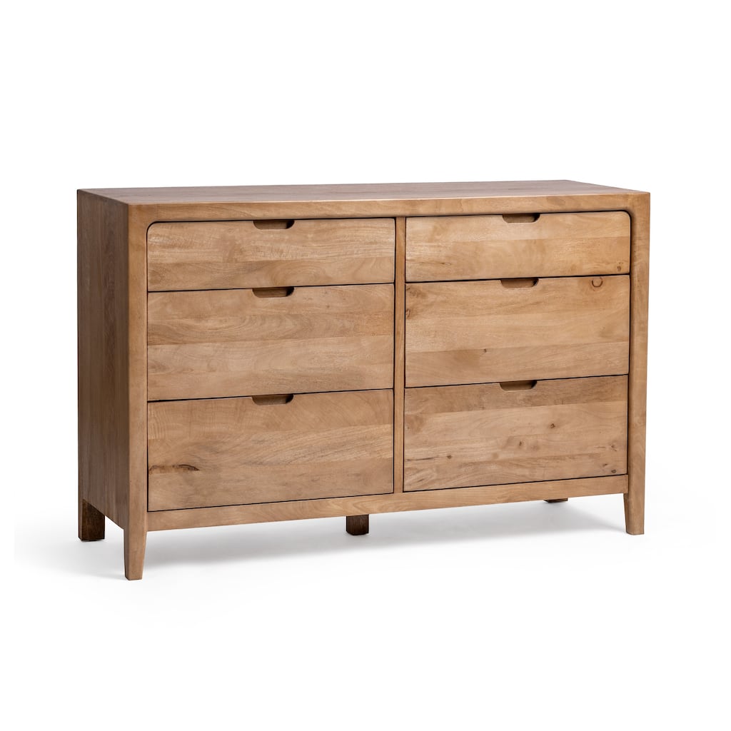 Classic Home Laguna 6-Drawer Mango Wood Dresser